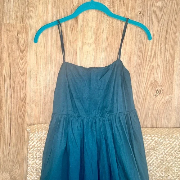 Abercrombie Low Back Teal Maxi Dress- Size Small - Picture 7 of 14